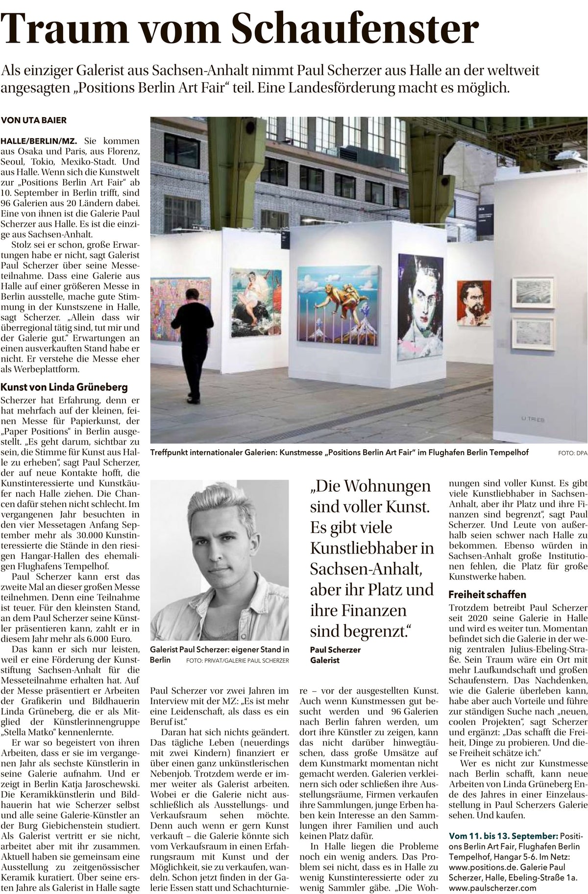 Traum vom Schaufenster | Uta Baier über die Galerie Paul Scherzer