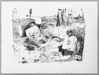 Lithografie auf Büttenpapier von Sarah Deibele