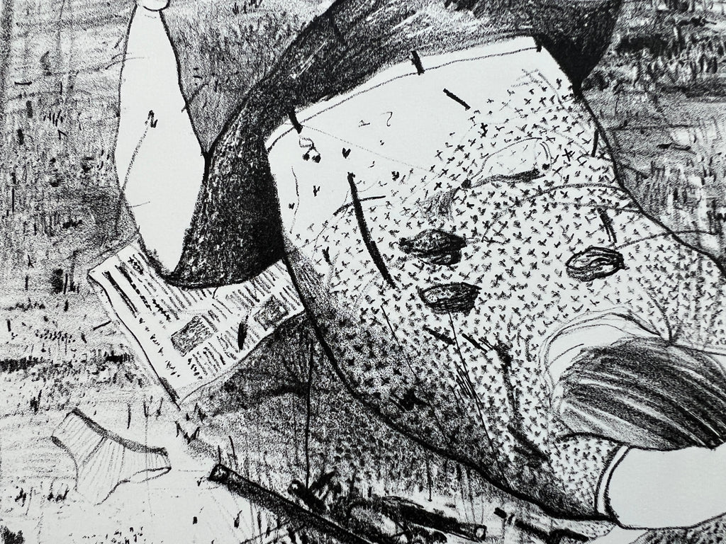 Lithografie auf Büttenpapier von Sarah Deibele