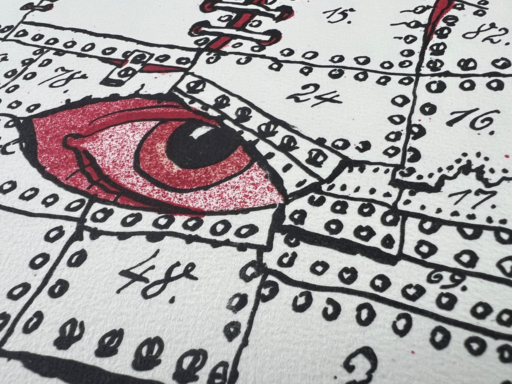 Mischtechnik auf Büttenpapier von Helmut Brade